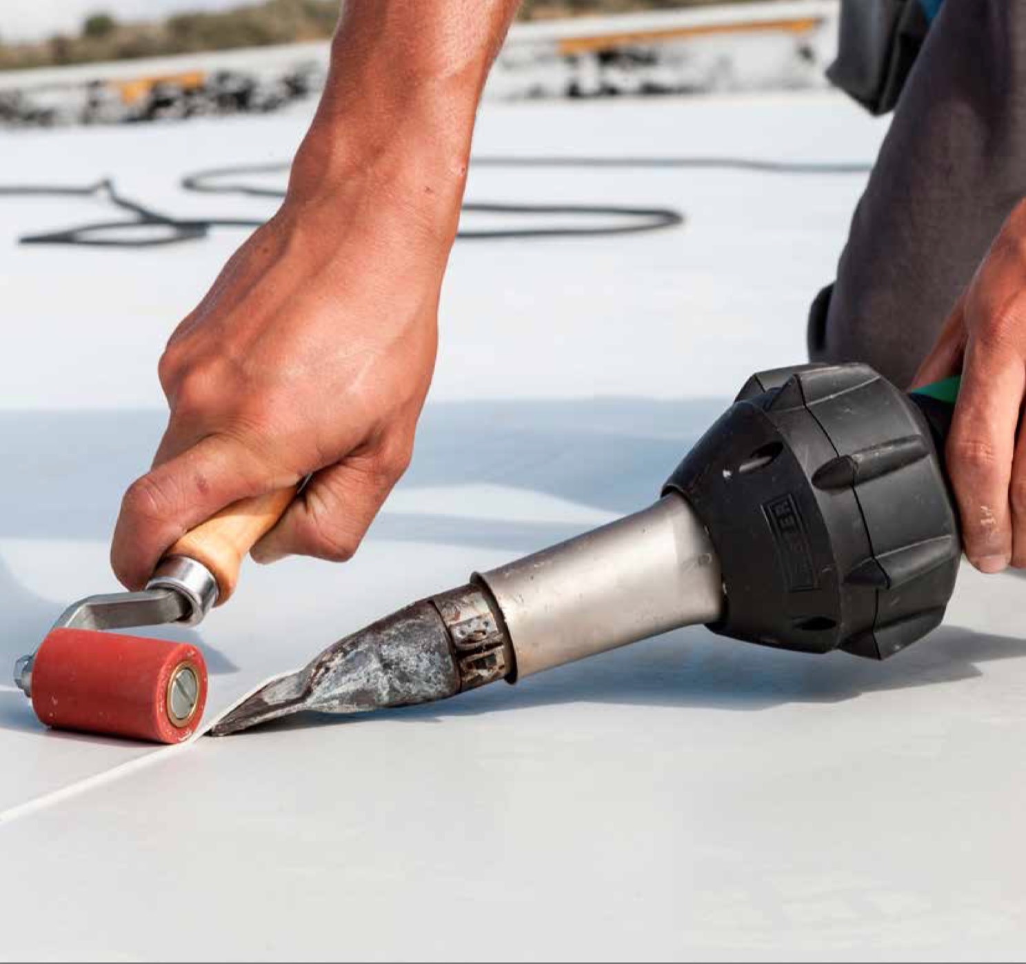 Witte Dakbedekking reflectie